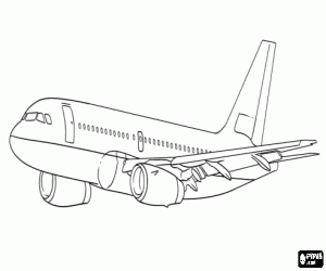Un Aereo Passeggeri Di Boeing Da Colorare E Stampare